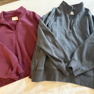 Abercrombie & Fitch Burgundy and Gray Sweatshirts